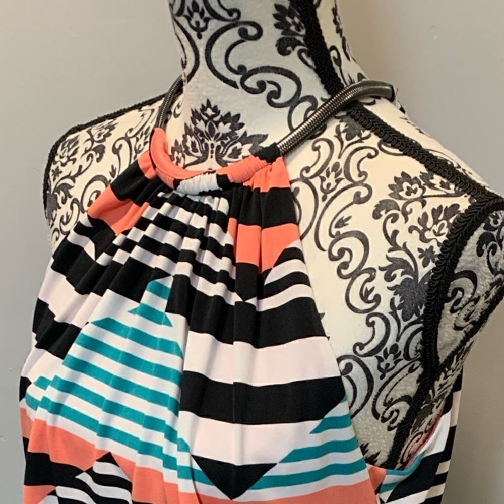 Jessica Simpson multicolored striped maxi - Picture 13 of 14